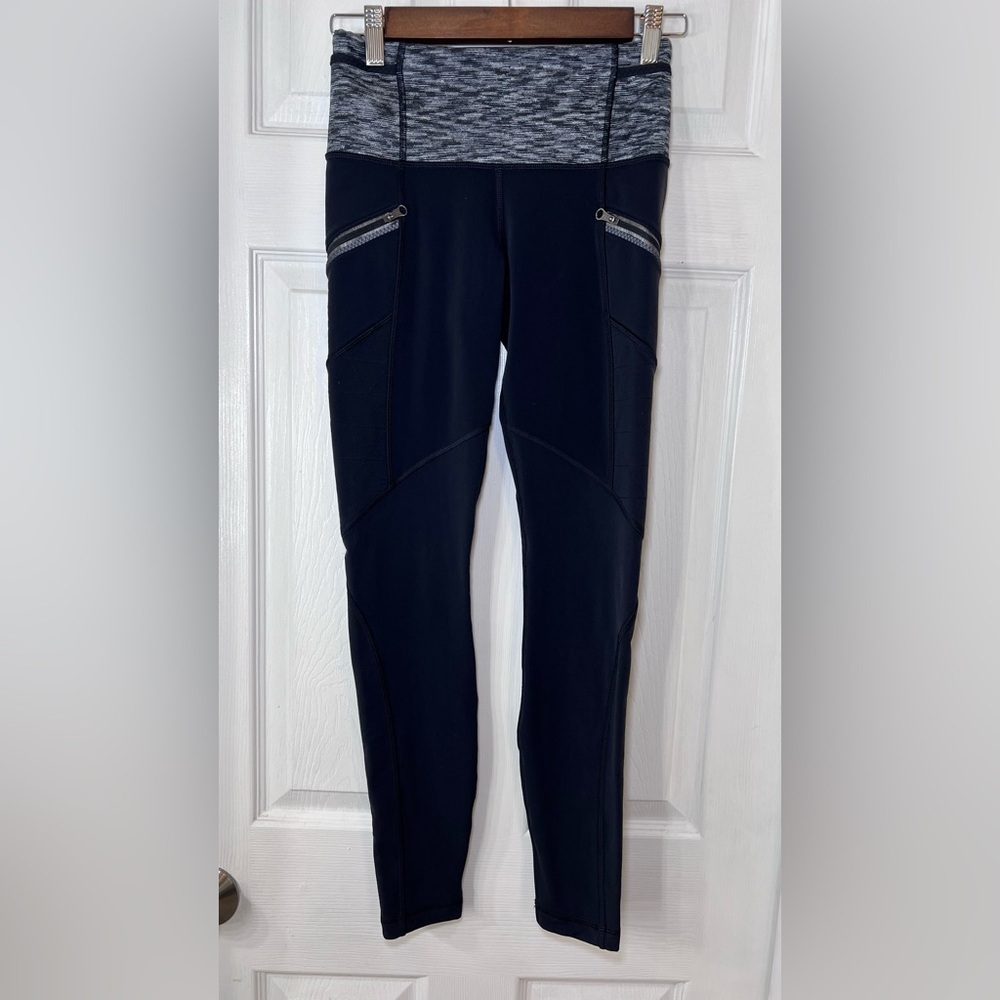 Lululemon‎ Womens Dramatic Static Toasty Tech Tights II Athletic Black Sz 4
